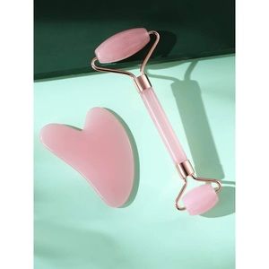 1pc Facial Roller Massager & 1pc Gua Sha Board